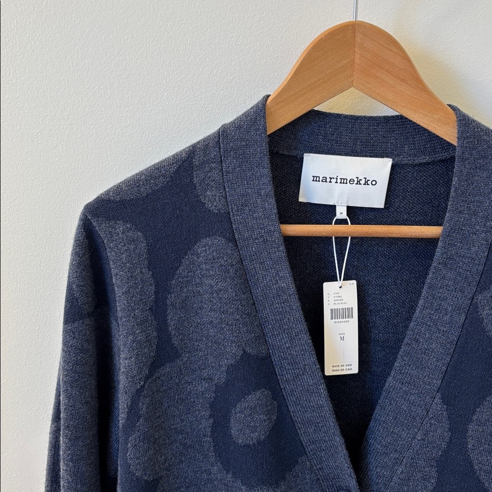 NWT* MARIMEKKO Kadmium long jacquard knit cardigan - Picture 6 of 12